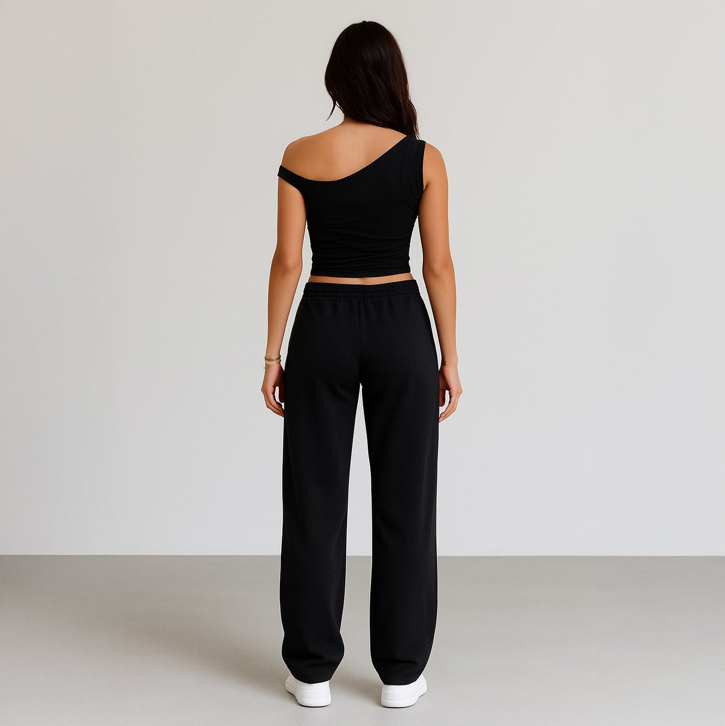 0896 - Women's One Shoulder Asymmetrical Tank