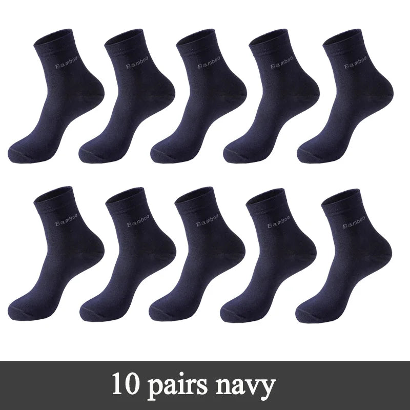 10 Pairs / Lot Bamboo Fiber Socks Men Casual Business