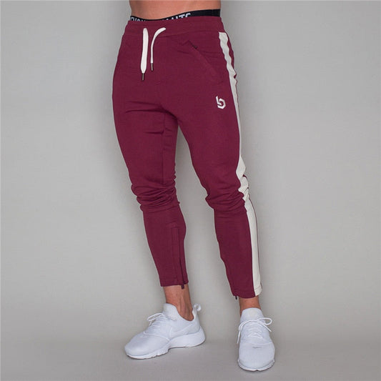Men Joggers Casual Pants Fitness Pants Bottoms Skinny Sweatpants Trousers Black Gyms Jogger Sweat Pants-0