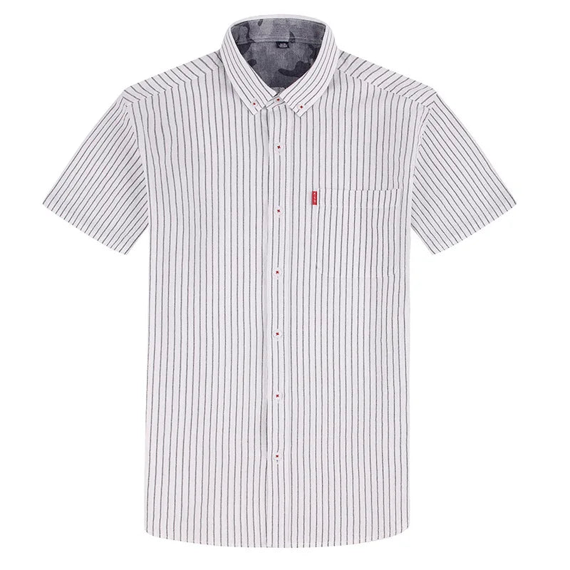 Mens Plaid Cotton Casual Dress Shirts Long Sleeve Button Down