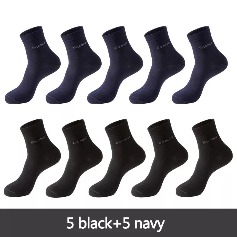 10 Pairs / Lot Bamboo Fiber Socks Men Casual Business