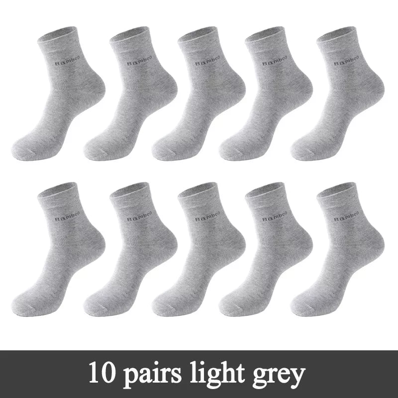 10 Pairs / Lot Bamboo Fiber Socks Men Casual Business