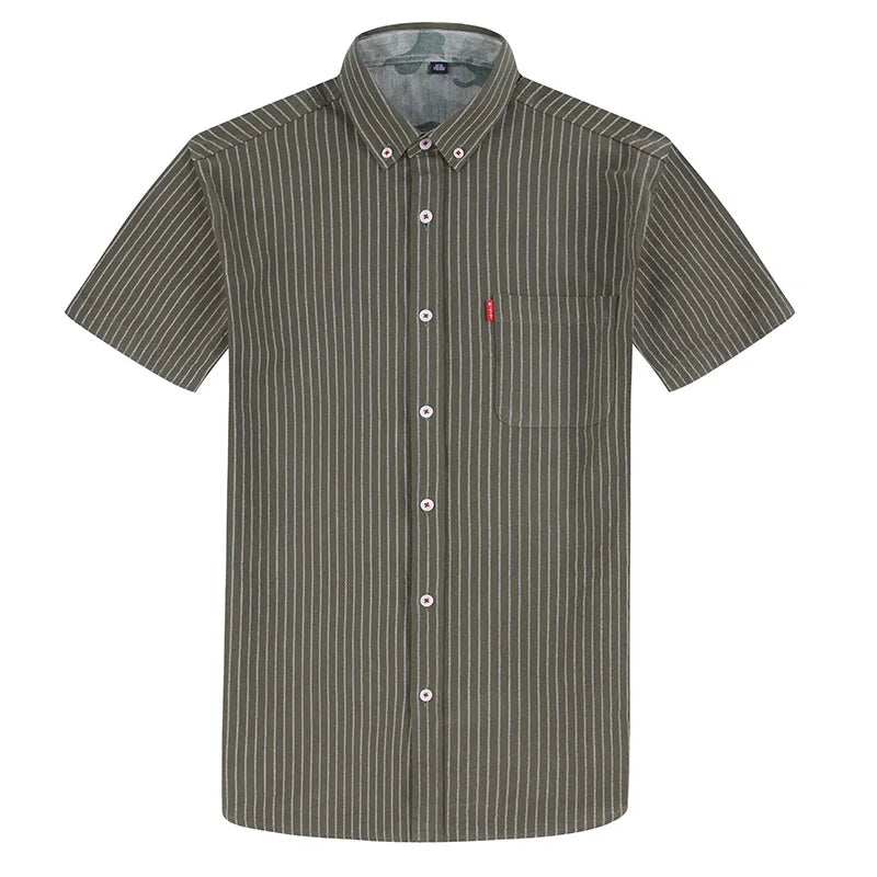 Mens Plaid Cotton Casual Dress Shirts Long Sleeve Button Down