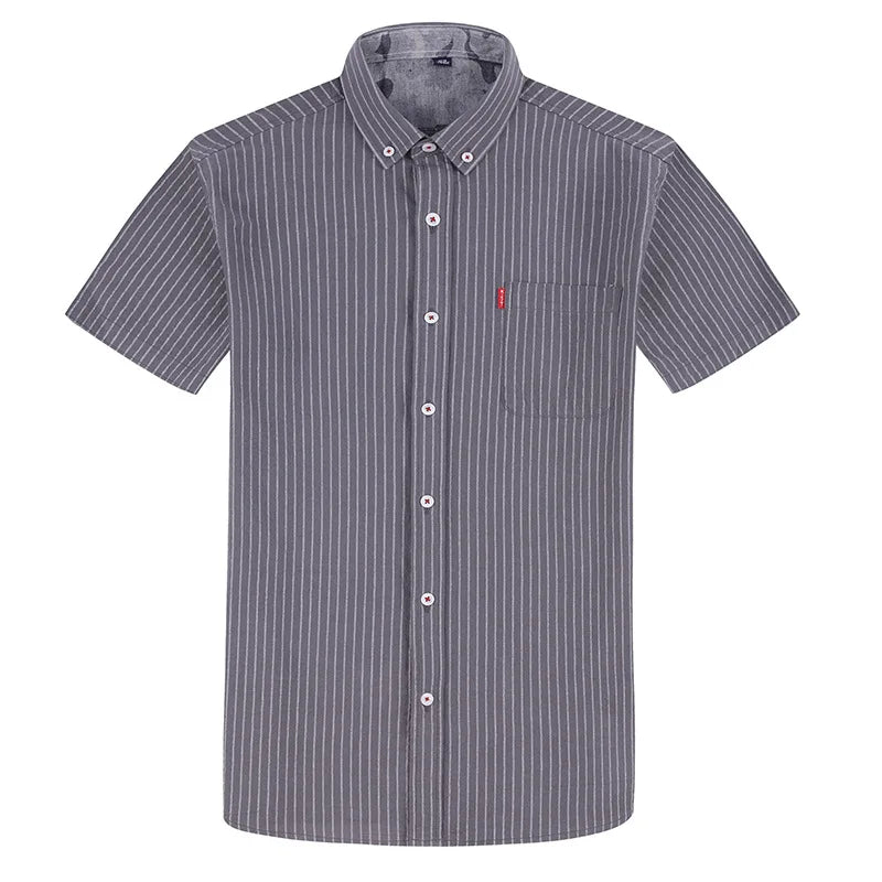 Mens Plaid Cotton Casual Dress Shirts Long Sleeve Button Down