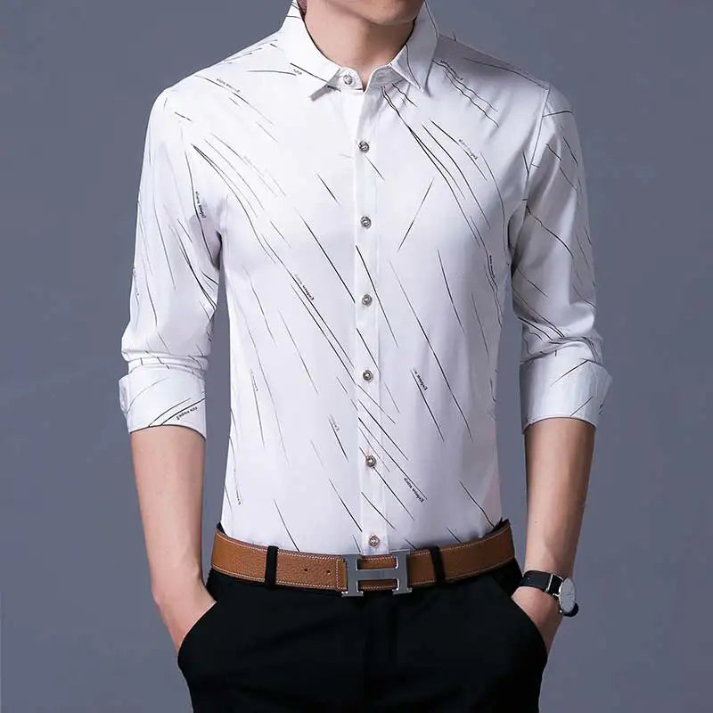 Casual Slim Fit Long Sleeve Men Shirt