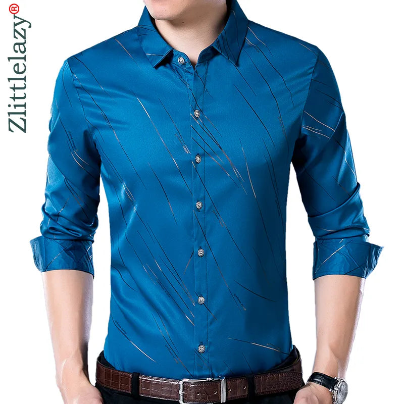 Casual Slim Fit Long Sleeve Men Shirt