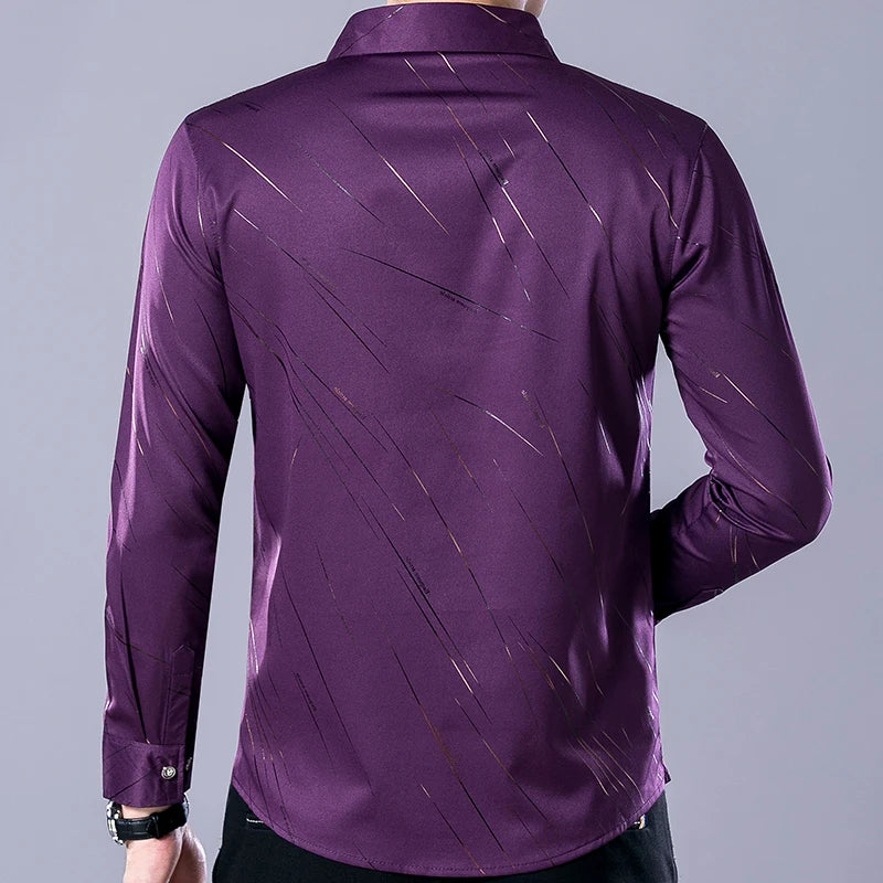 Casual Slim Fit Long Sleeve Men Shirt