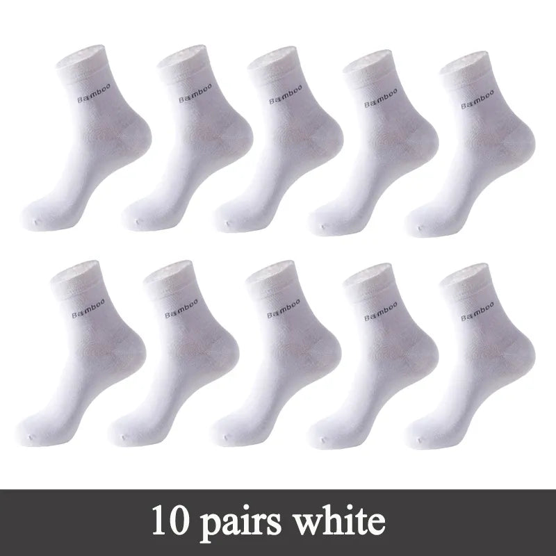 10 Pairs / Lot Bamboo Fiber Socks Men Casual Business