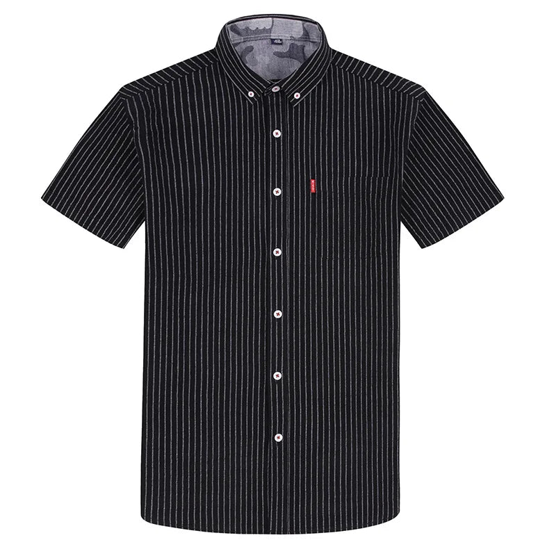 Mens Plaid Cotton Casual Dress Shirts Long Sleeve Button Down