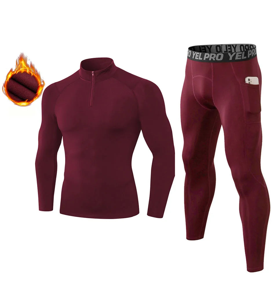 Fanceey Fleece Thermo Underwear Winter Thermal Men Long Johns