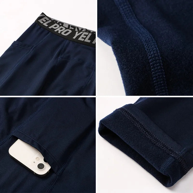 Fanceey Fleece Thermo Underwear Winter Thermal Men Long Johns