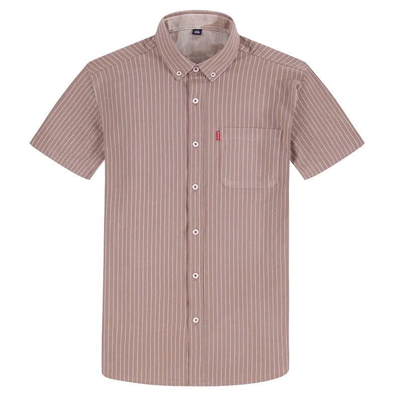 Mens Plaid Cotton Casual Dress Shirts Long Sleeve Button Down