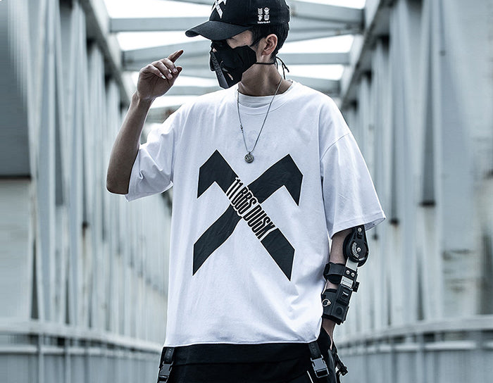 Hip Hop Streetwear T Shirt  Summer Patchwork Printed Tactica Harajuku Short Sleeve Oversized Mens T Shirts-0