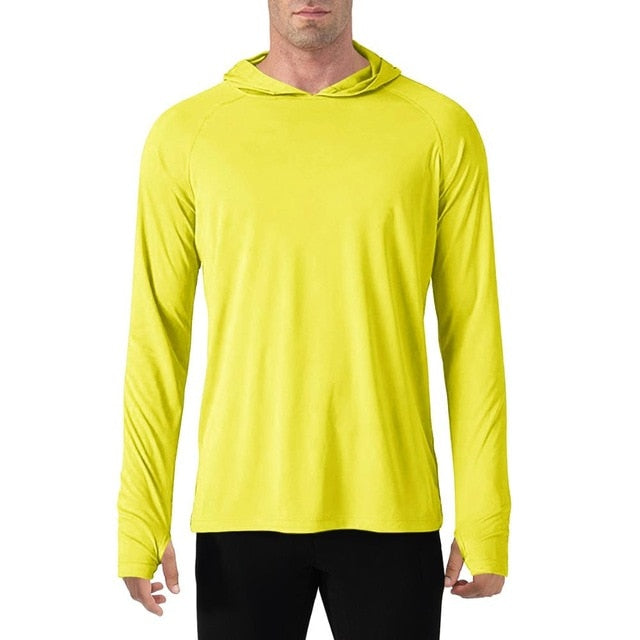 Sun Protection T-Shirts Men Long Sleeve Casual UV-Proof Hooded T-Shirts Breathable Lightweight Performance Hike tshirts-11
